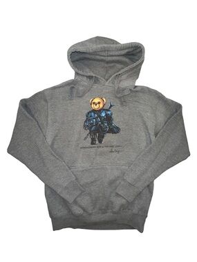 The Dirt Label Mando Bear Hoodie Men’s Medium Gray Made in USA